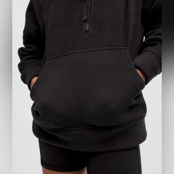 Lululemon Scuba Oversized Tumbled Fleece Funnel-Neck,Half Zip sweater.Black.XS/S - Picture 16 of 16